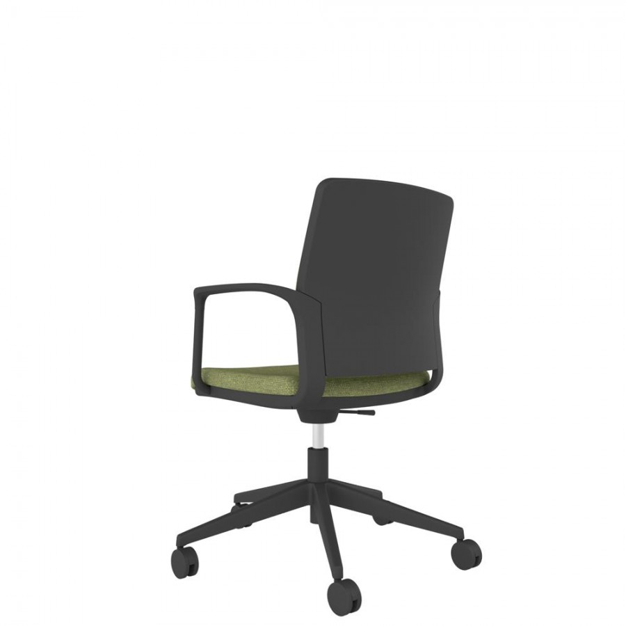 Black Shell Upholstered Back Task Chair